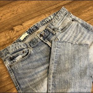 Real Straight Vintage Raw Hem Crops